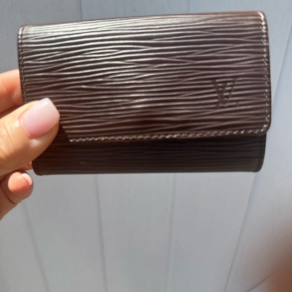 LV Epi Brown Leather Key Holder